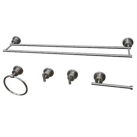 Kingston Brass BAH821330478SN Concord 5-Piece Bathroom Accessory Set, Brushed Nickel BAH821330478SN
